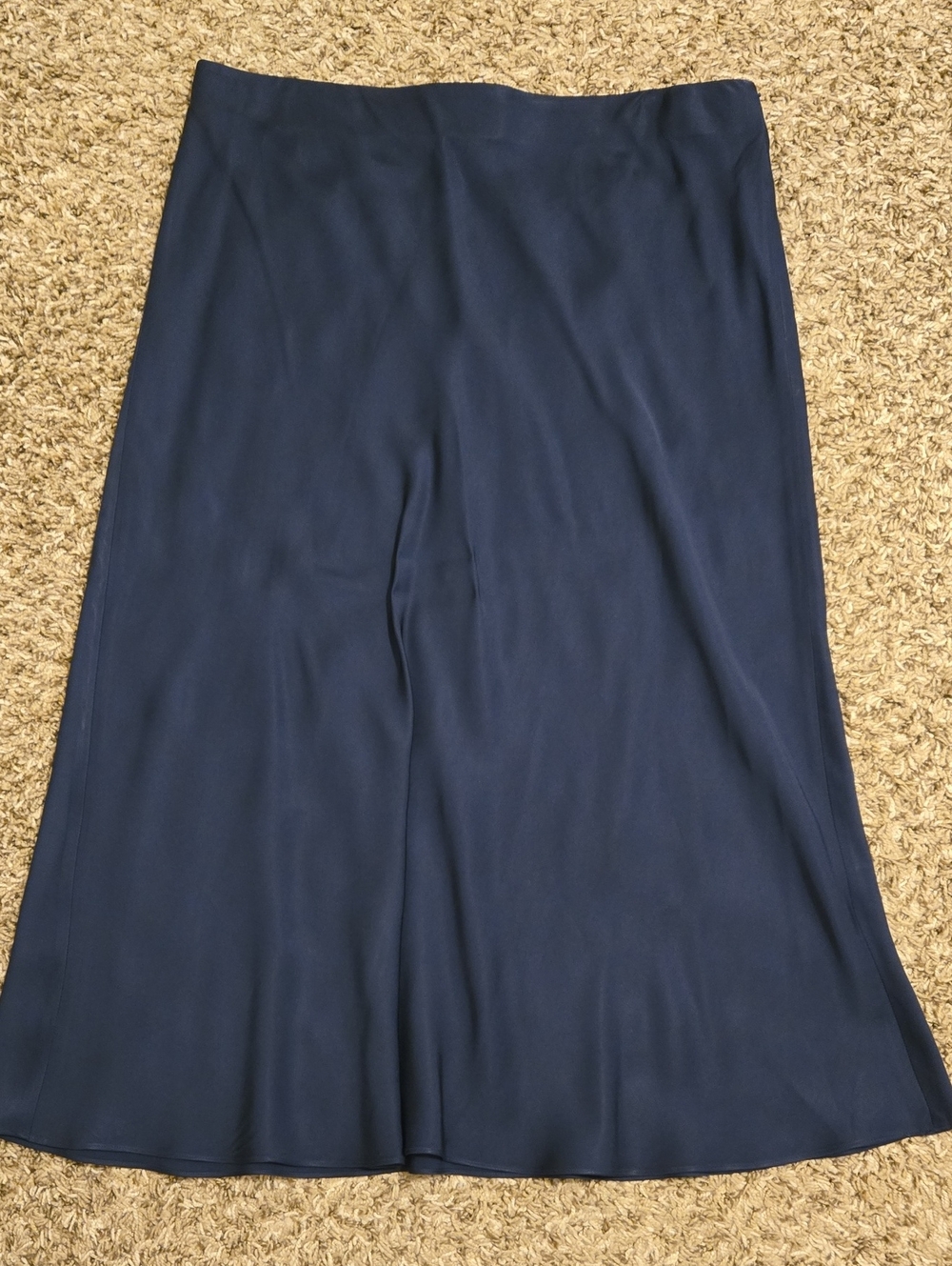 Jigsaw Navy Satin Slip Skirt
